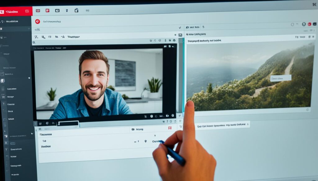 YouTube video editor in action YouTube video editor in action